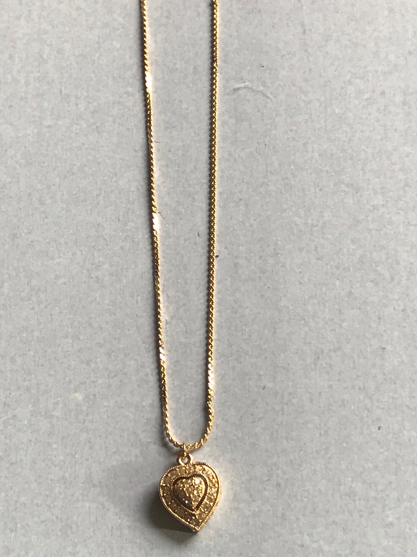 Embellished Golden Heart Necklace