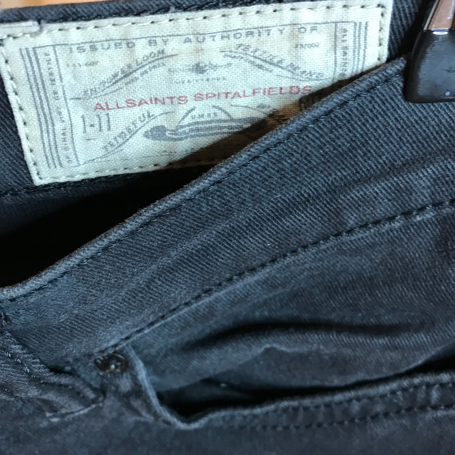 All Saints Black Ankle-Zipper Jeans