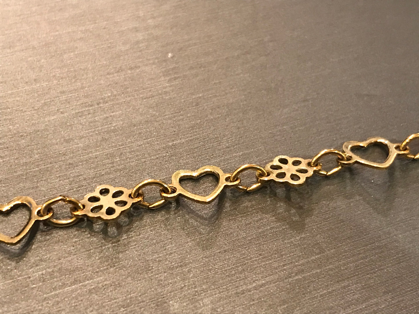 Vintage Gold-Plated Mini Love Hearts Bracelet