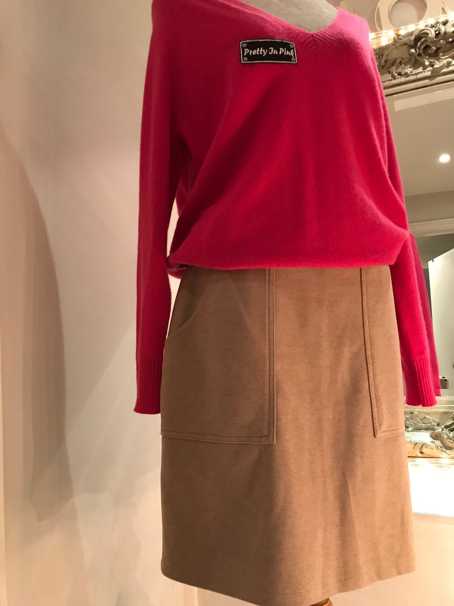 Secretary Supersoft Camel Skirt