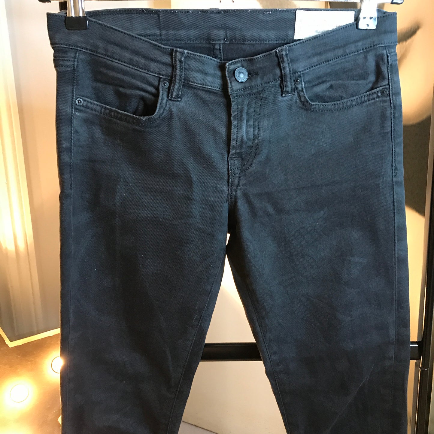 All Saints Black Ankle-Zipper Jeans