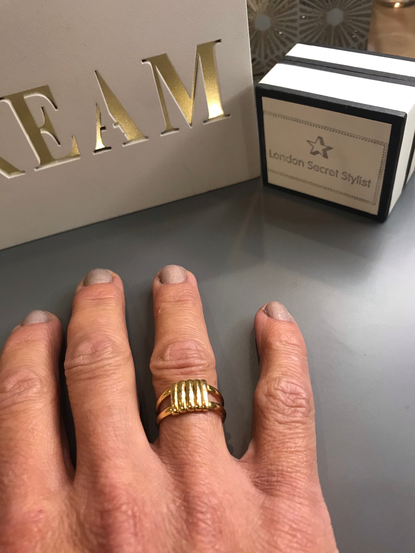 Vintage 18k Rolled Gold Hallmarked Ring