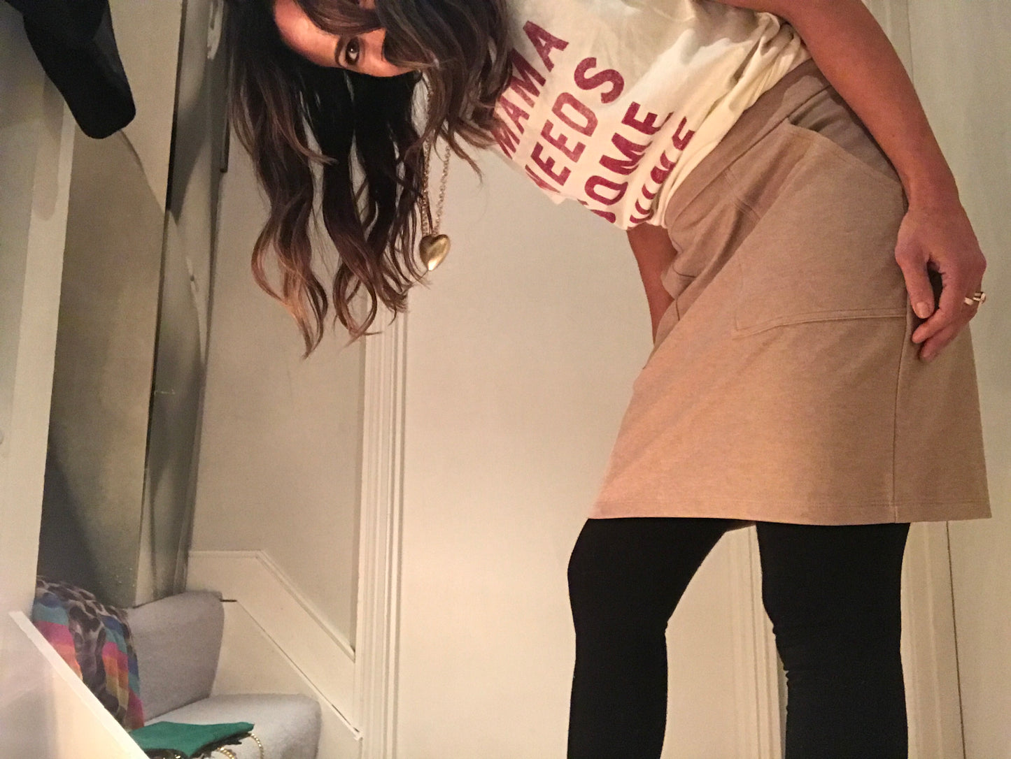 Secretary Supersoft Camel Skirt