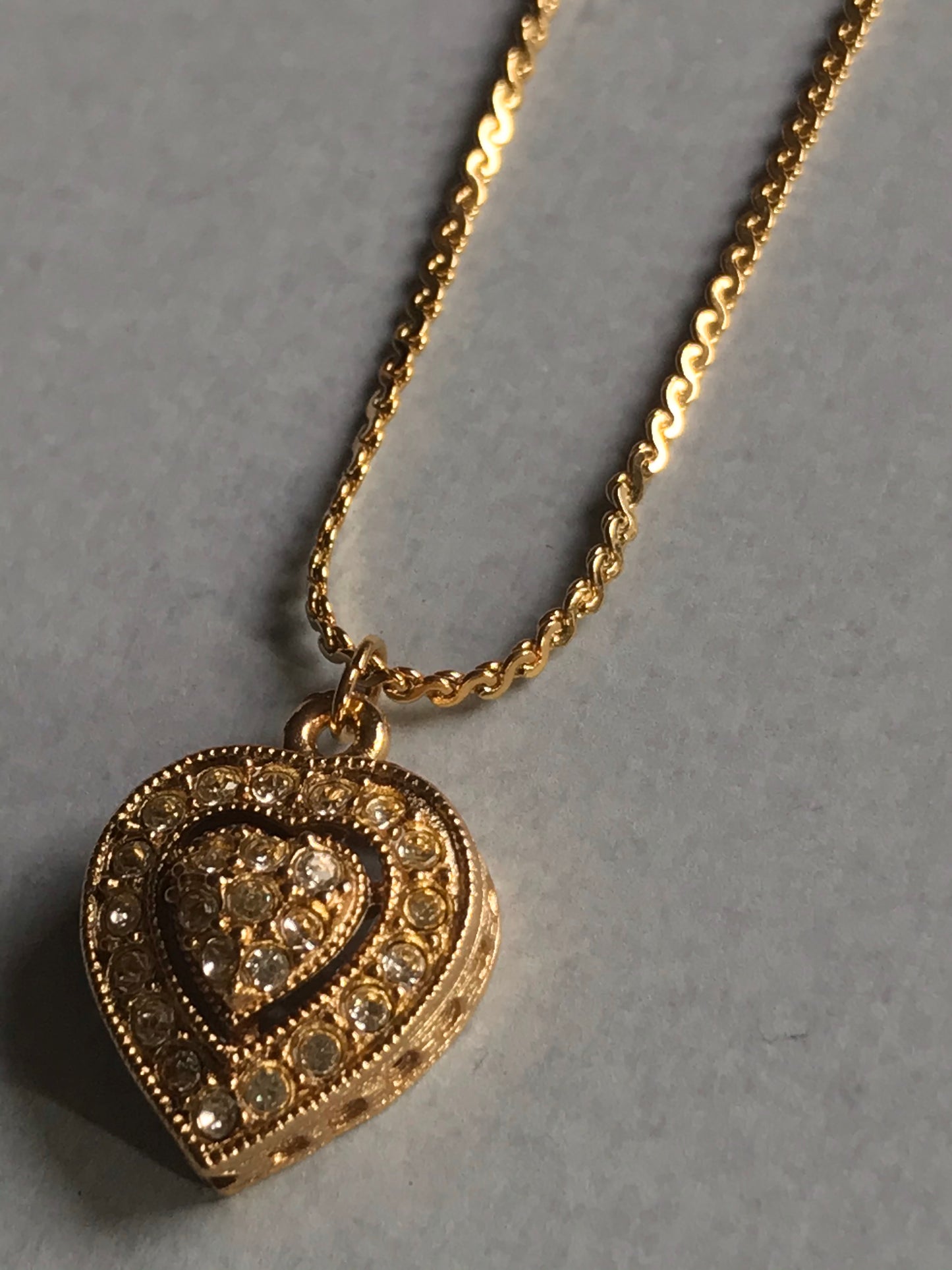 Embellished Golden Heart Necklace