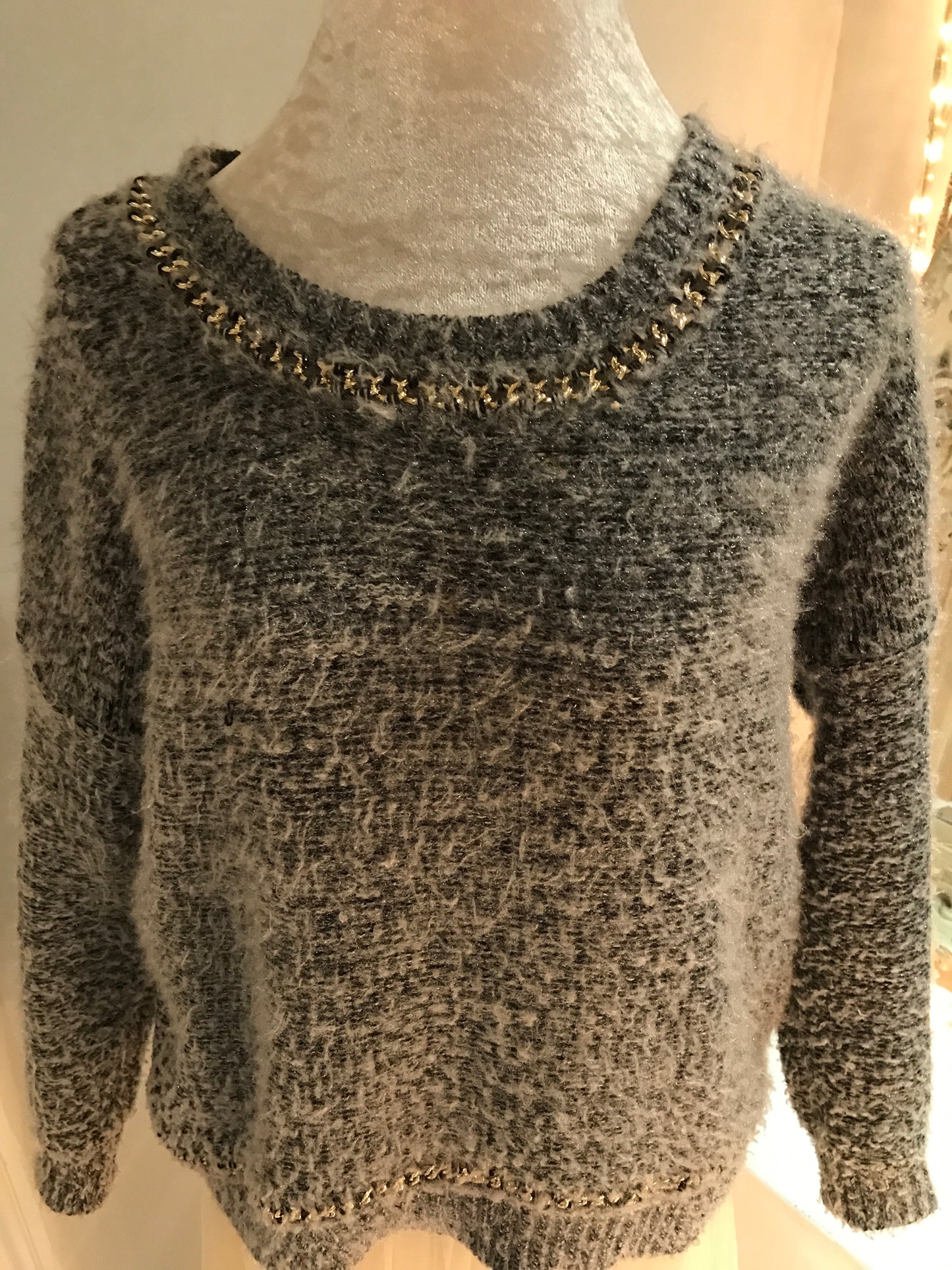Grey metallic Cozy/Glam jumper