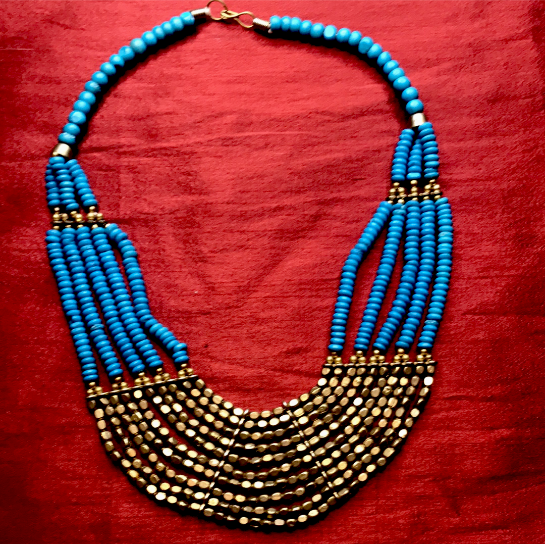 Cleopatra In Blue Necklace