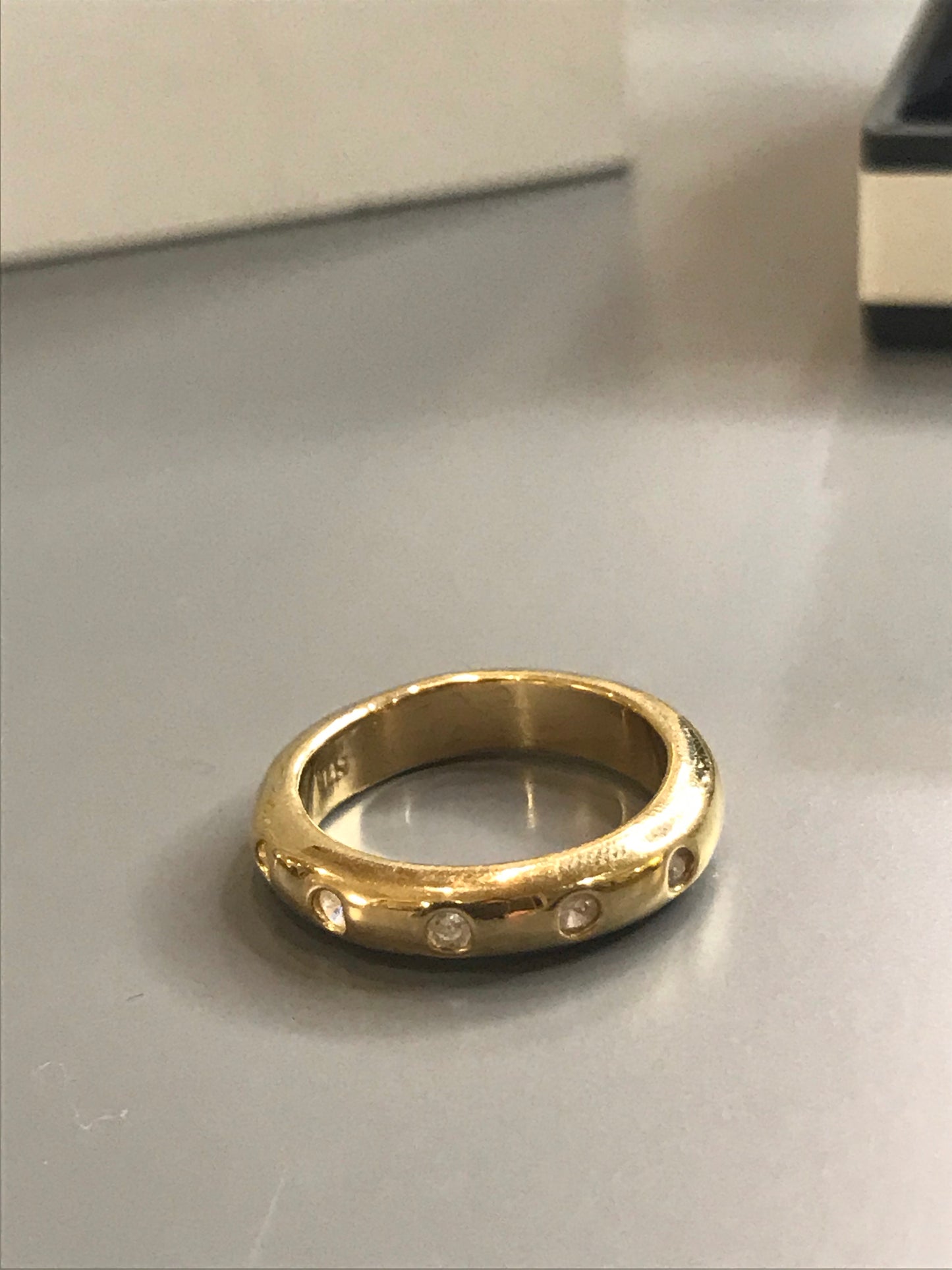 'Fake it till you make it' Gold Half Eternity Ring