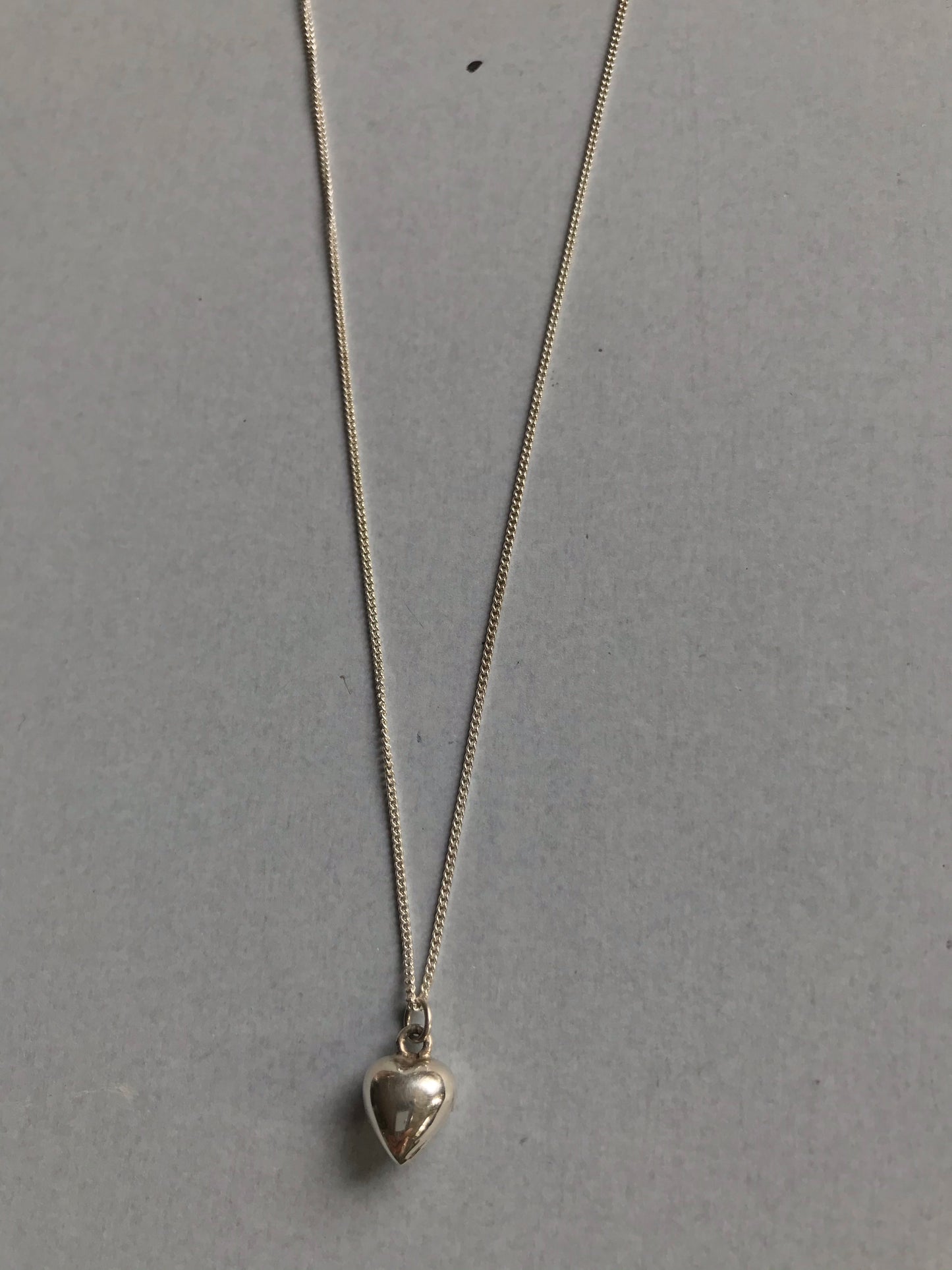 Silver Baby Bubble Love Heart Necklace