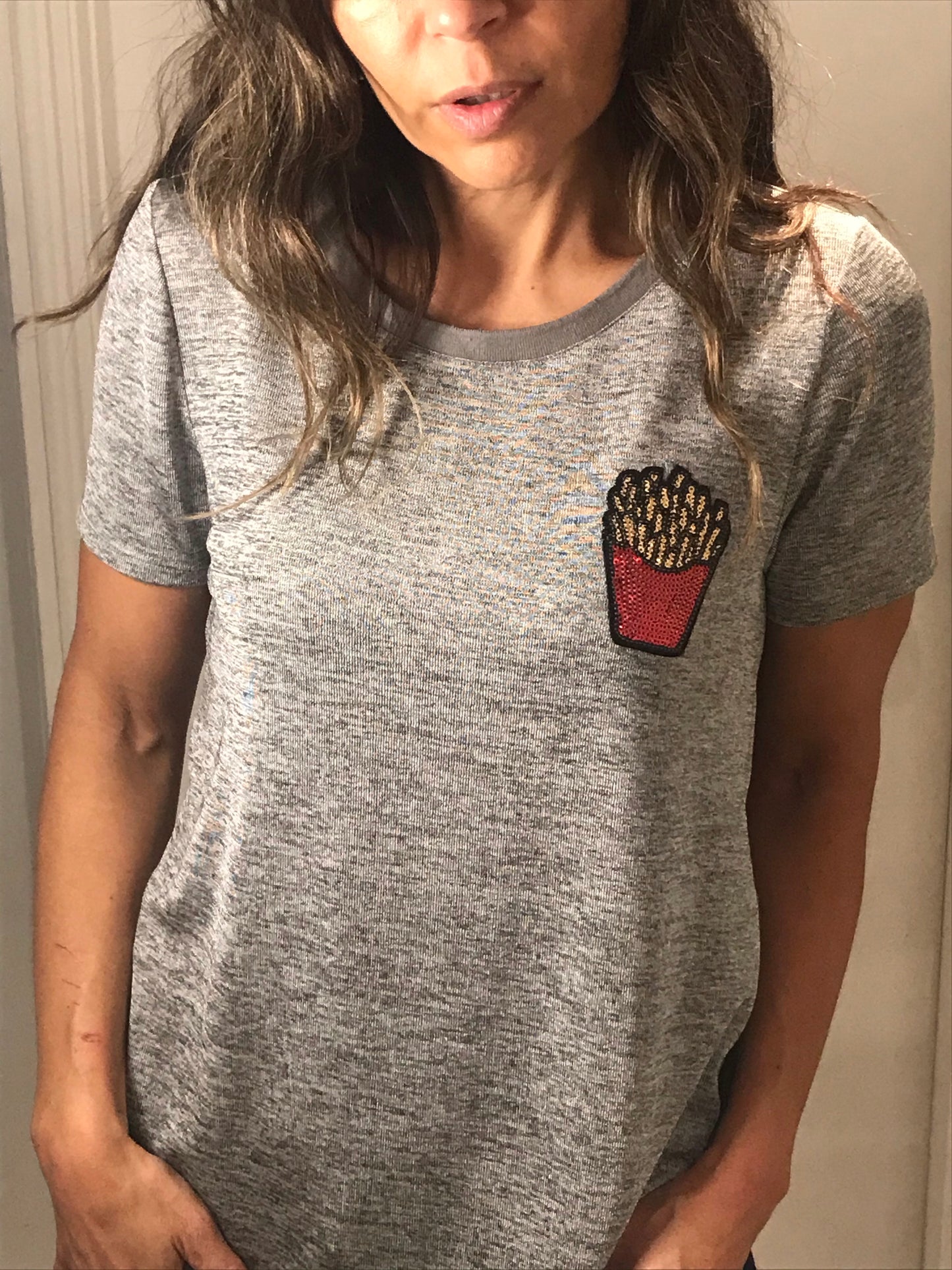 Customised Fries Metallic T-Shirt