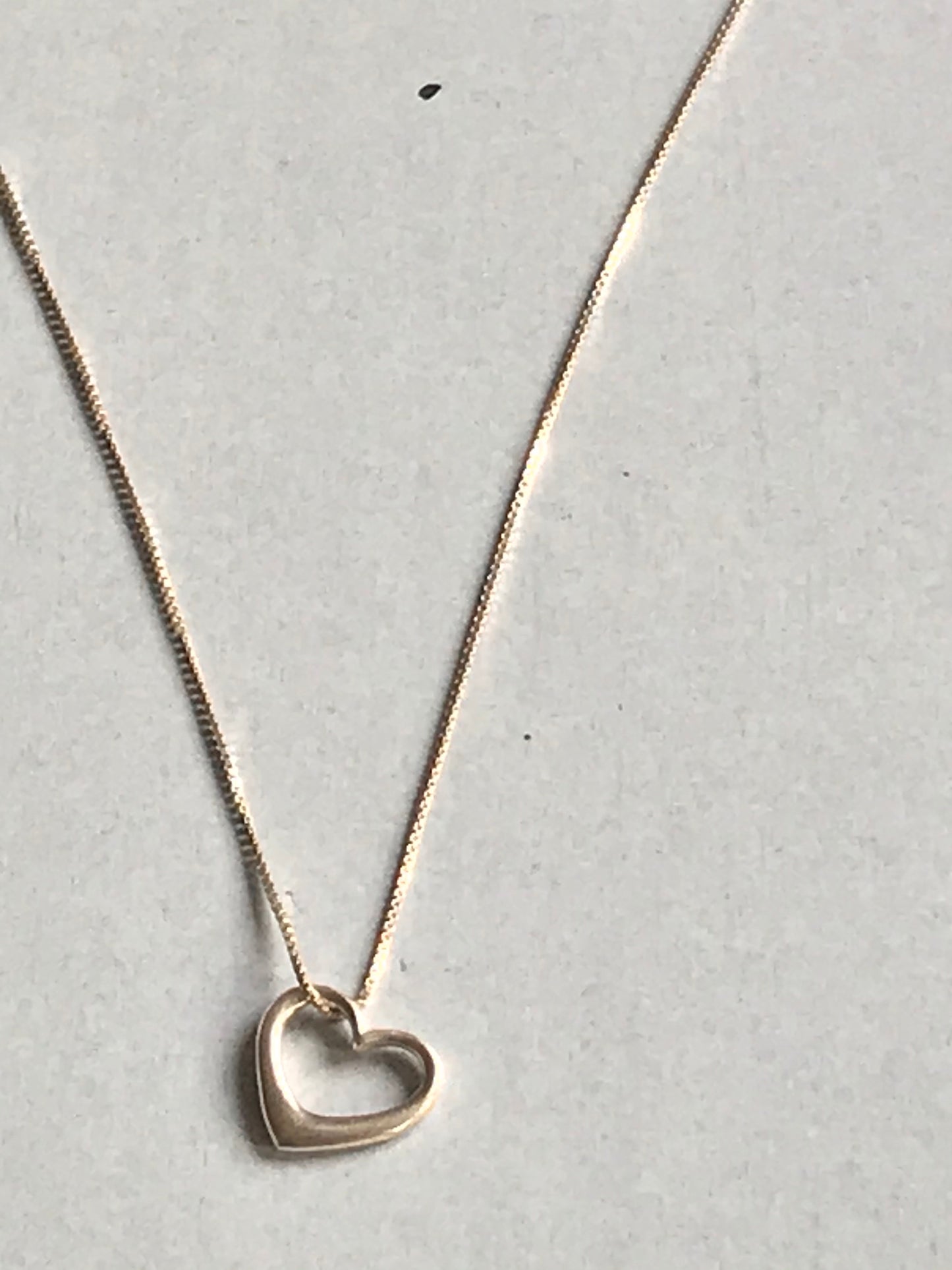 Floating Silver Heart Necklace