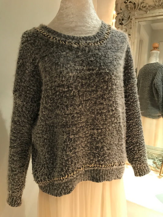 Grey metallic Cozy/Glam jumper