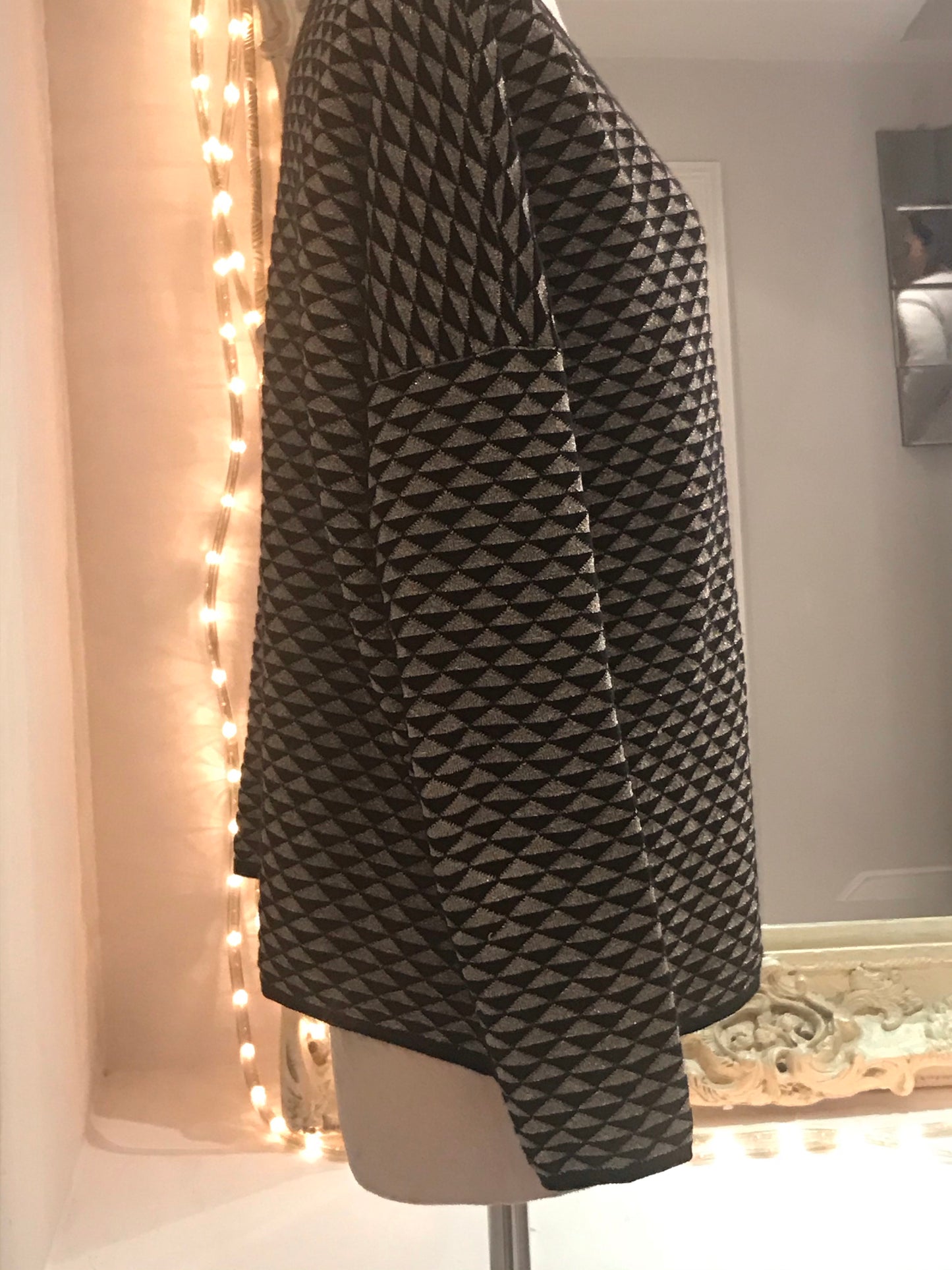 Retro Black & Gold Trapeze Knit