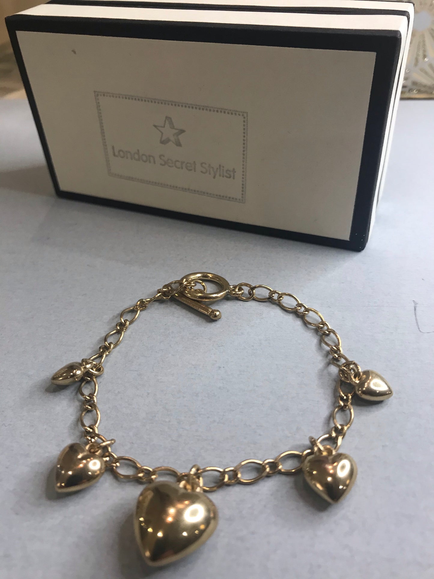 Vintage Gold LOVE HEART Bracelet