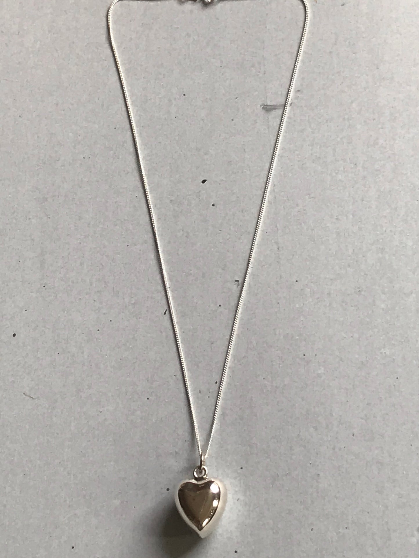 Big Bubble Silver Heart Necklace