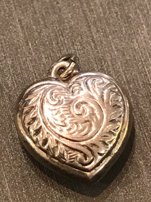 Vintage Silver Heart Pendant