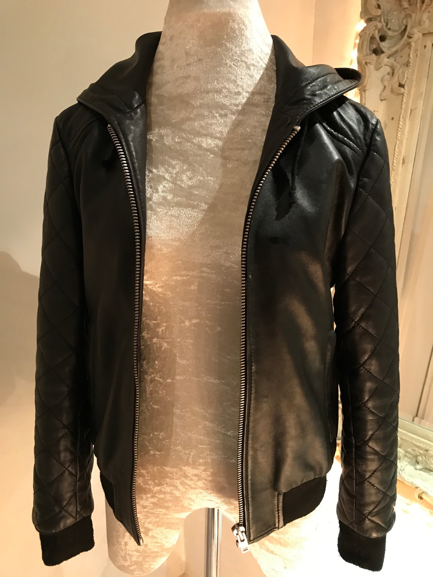 Whistles (THE PERFECT) Leather Bomber Jacket