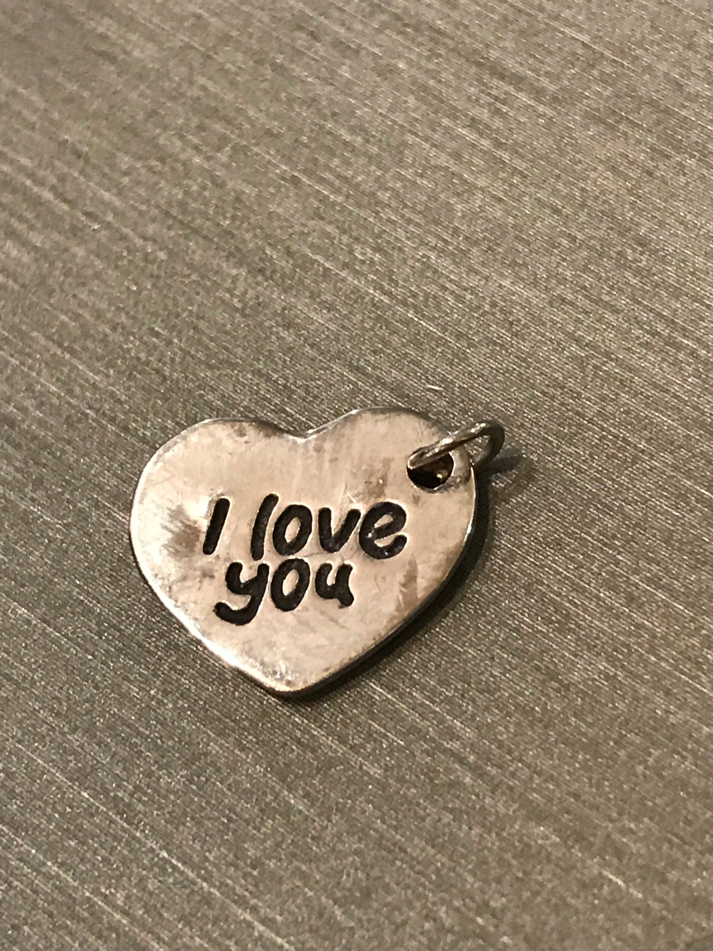 Double-sided I Love You Silver Pendant