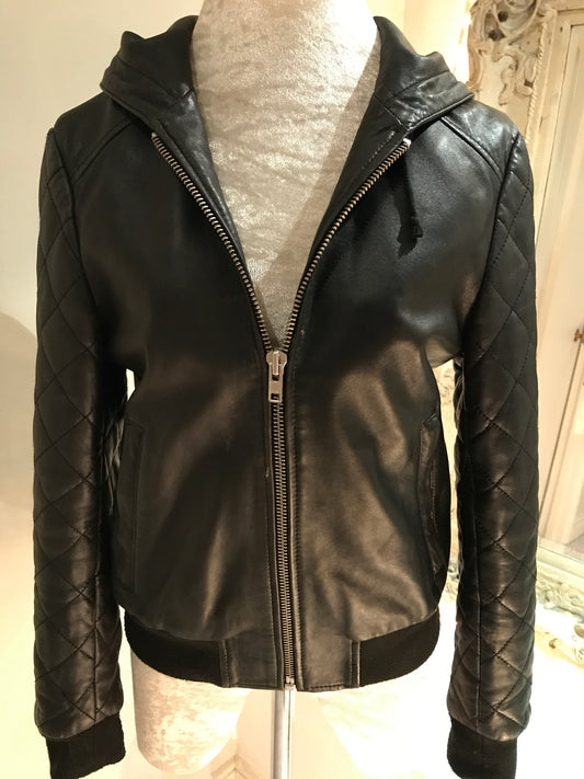 Whistles (THE PERFECT) Leather Bomber Jacket
