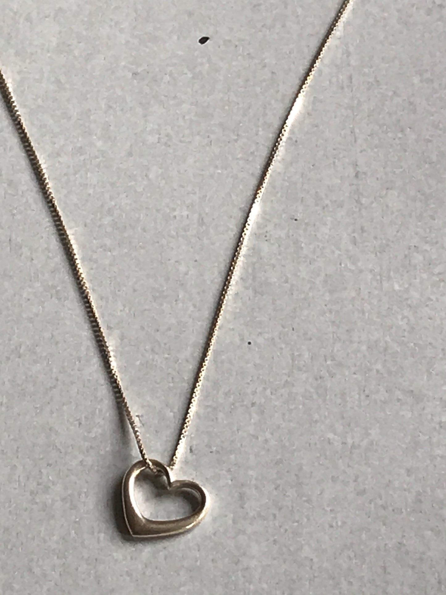 Floating Silver Heart Necklace