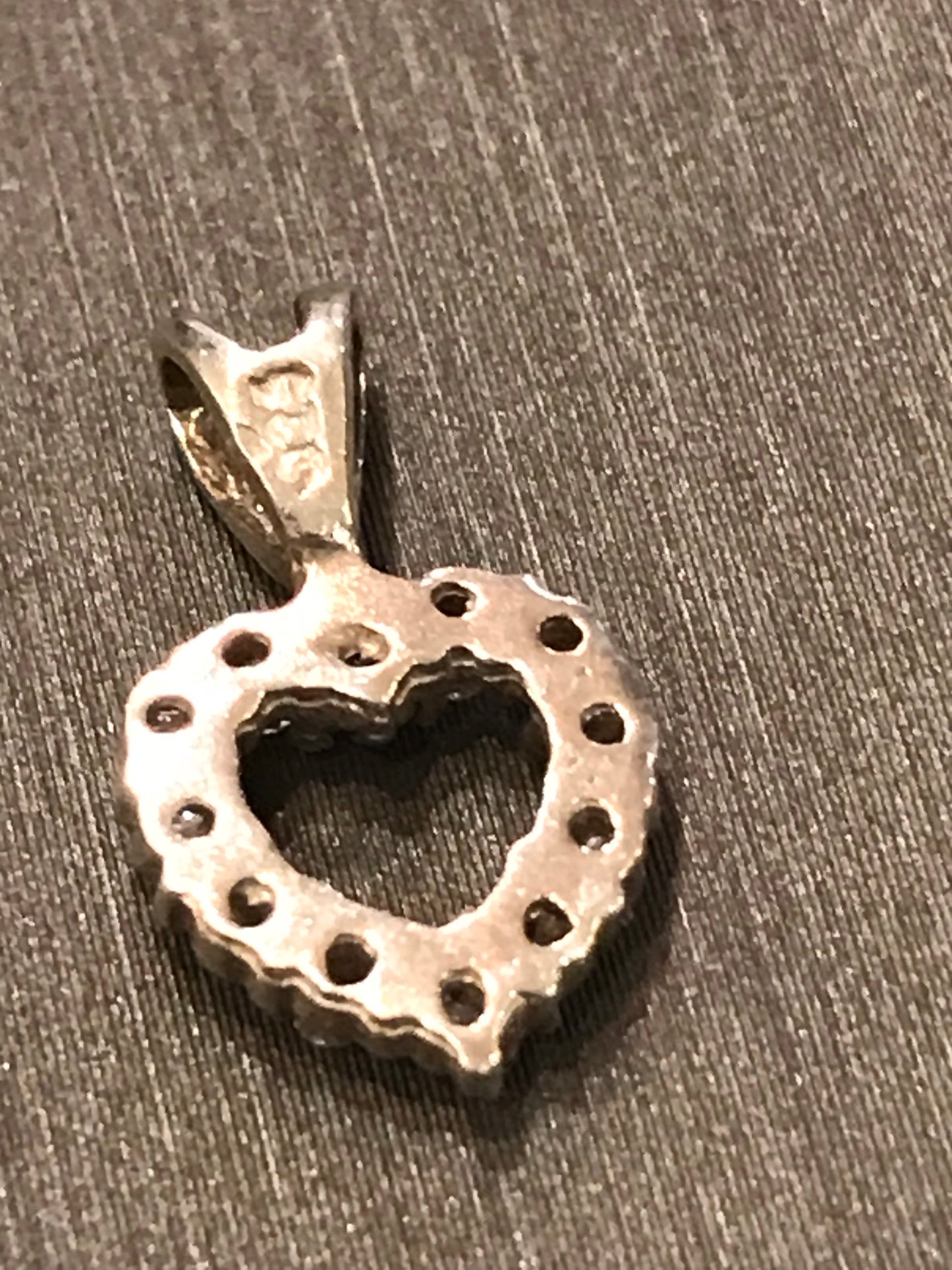 Genuine Silver Tiny Sparkle Heart Pendant