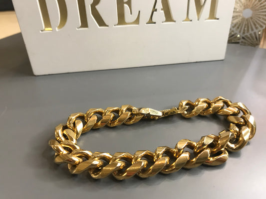 Chunky Vintage Curb Chain Gold-Plated Bracelet