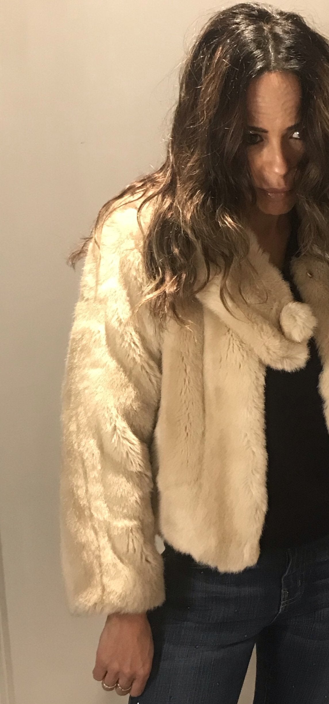 Hollywood Glamour Faux Fur Coat