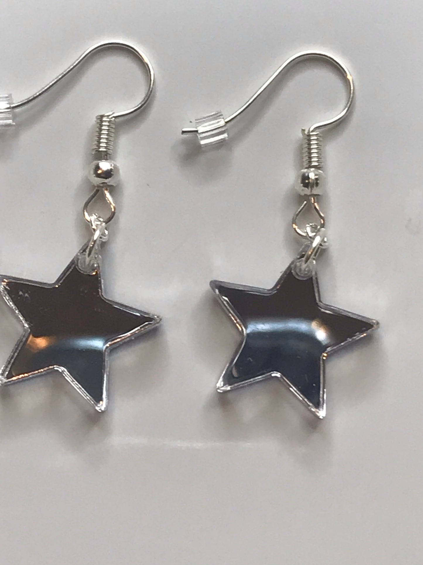 Black Perspex Star Earrings
