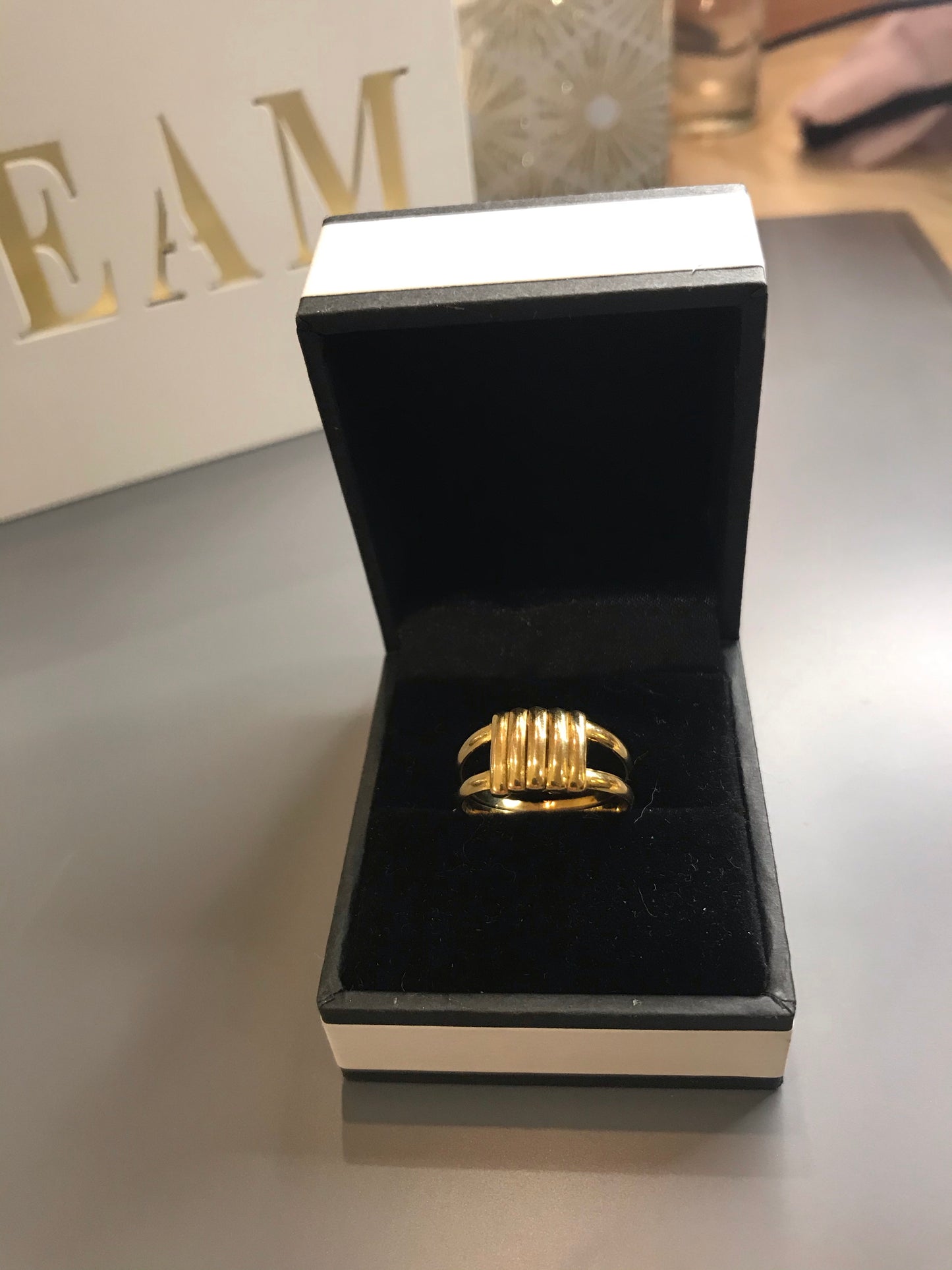 Vintage 18k Rolled Gold Hallmarked Ring