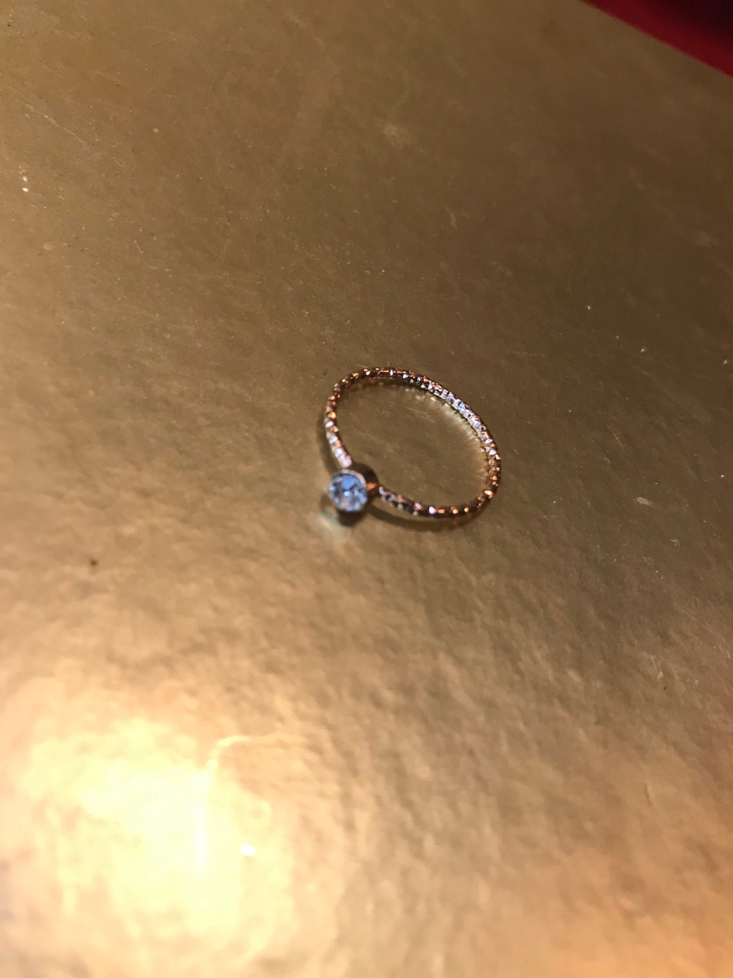 Rose Gold Droplet Ring