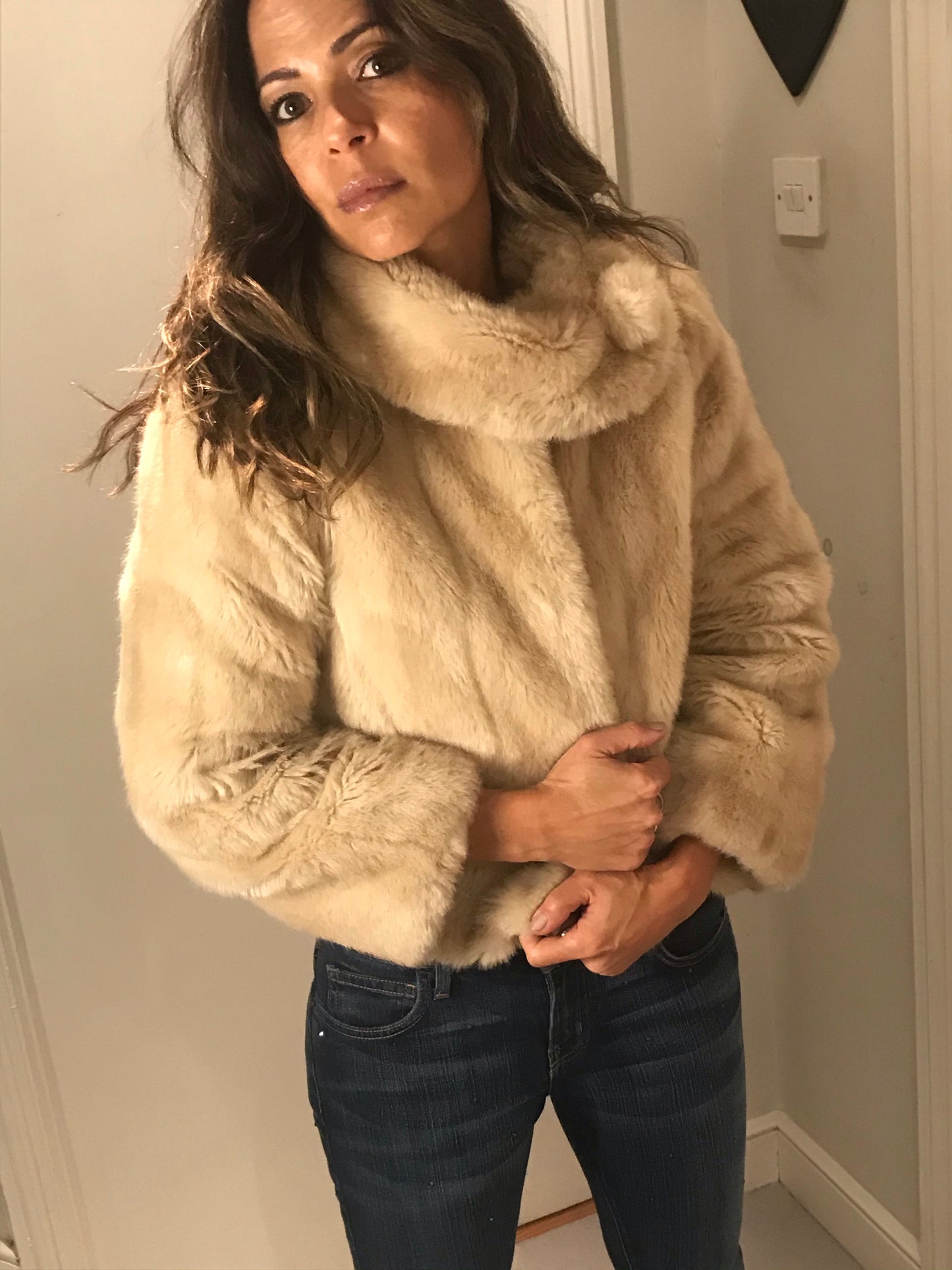 Hollywood Glamour Faux Fur Coat