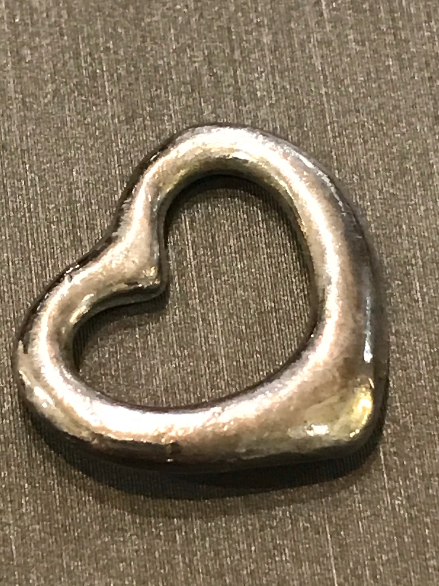 Vintage Silver Open Heart Pendant