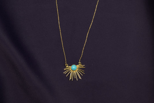 ‘Blue Majestic Sun Flare’ Necklace