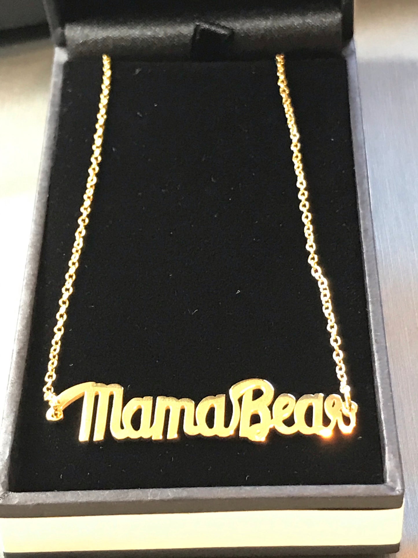Mama Bear Gold-Plated Necklace