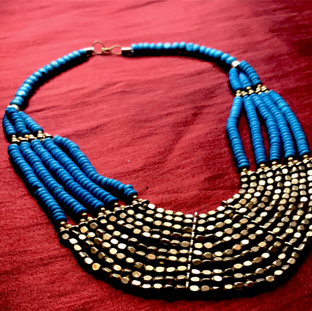 Cleopatra In Blue Necklace