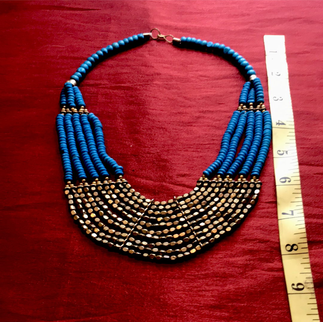 Cleopatra In Blue Necklace