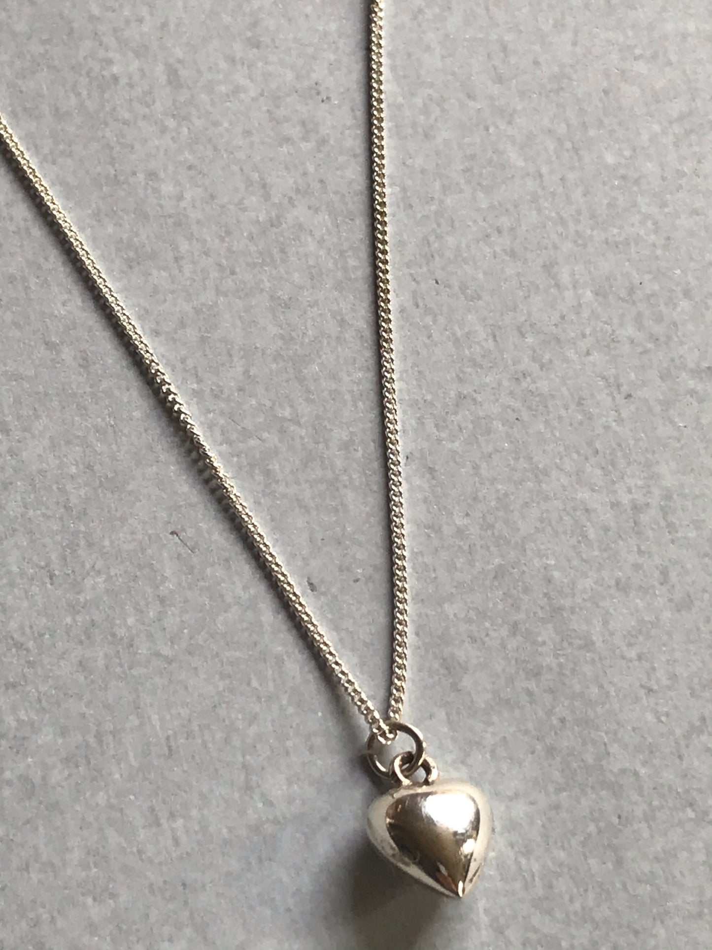 Silver Baby Bubble Love Heart Necklace
