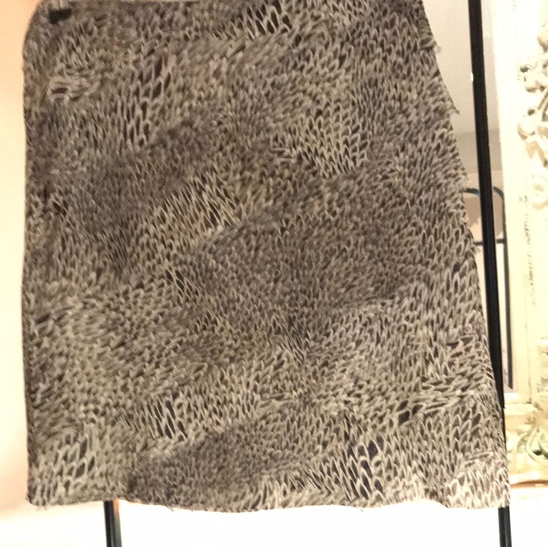 MARC CAIN Leopard 'The Subtle Ruffle' Silk Skirt