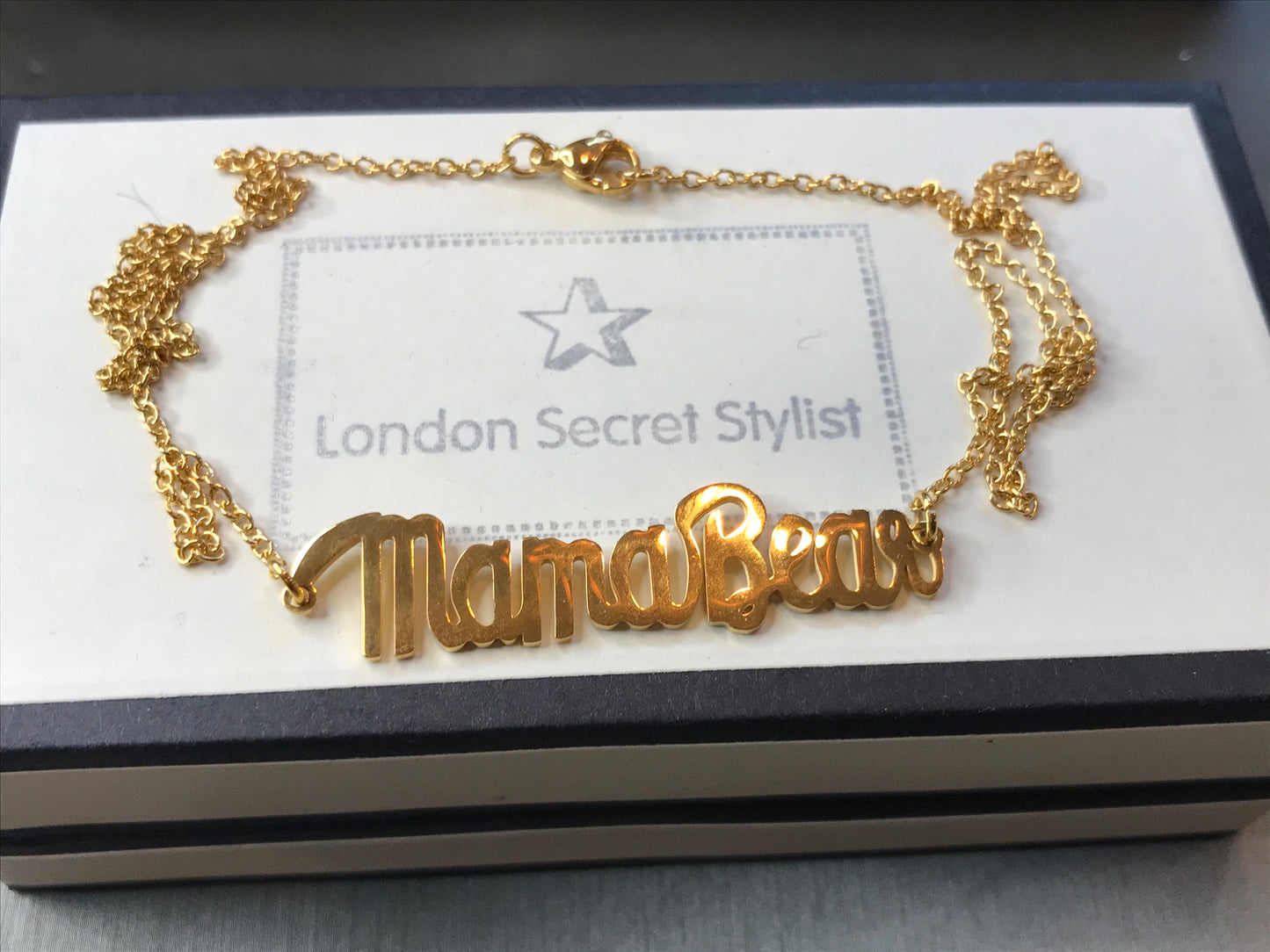 Mama Bear Gold-Plated Necklace